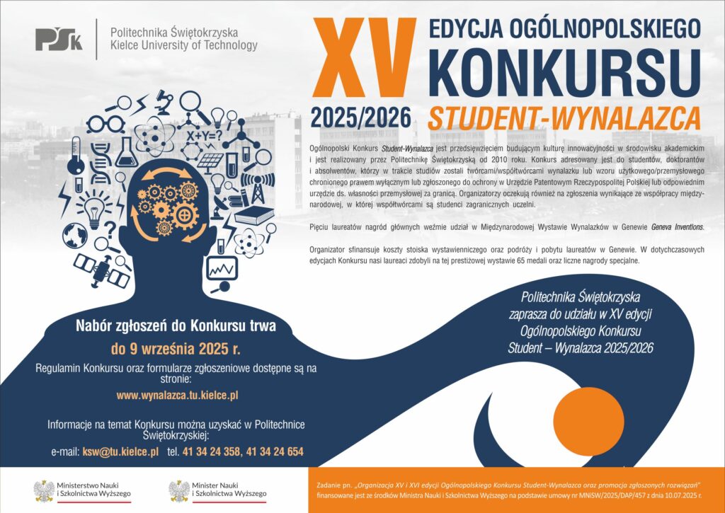 XV edycja Ogólnopolskiego Konkursu Student-Wynalazca