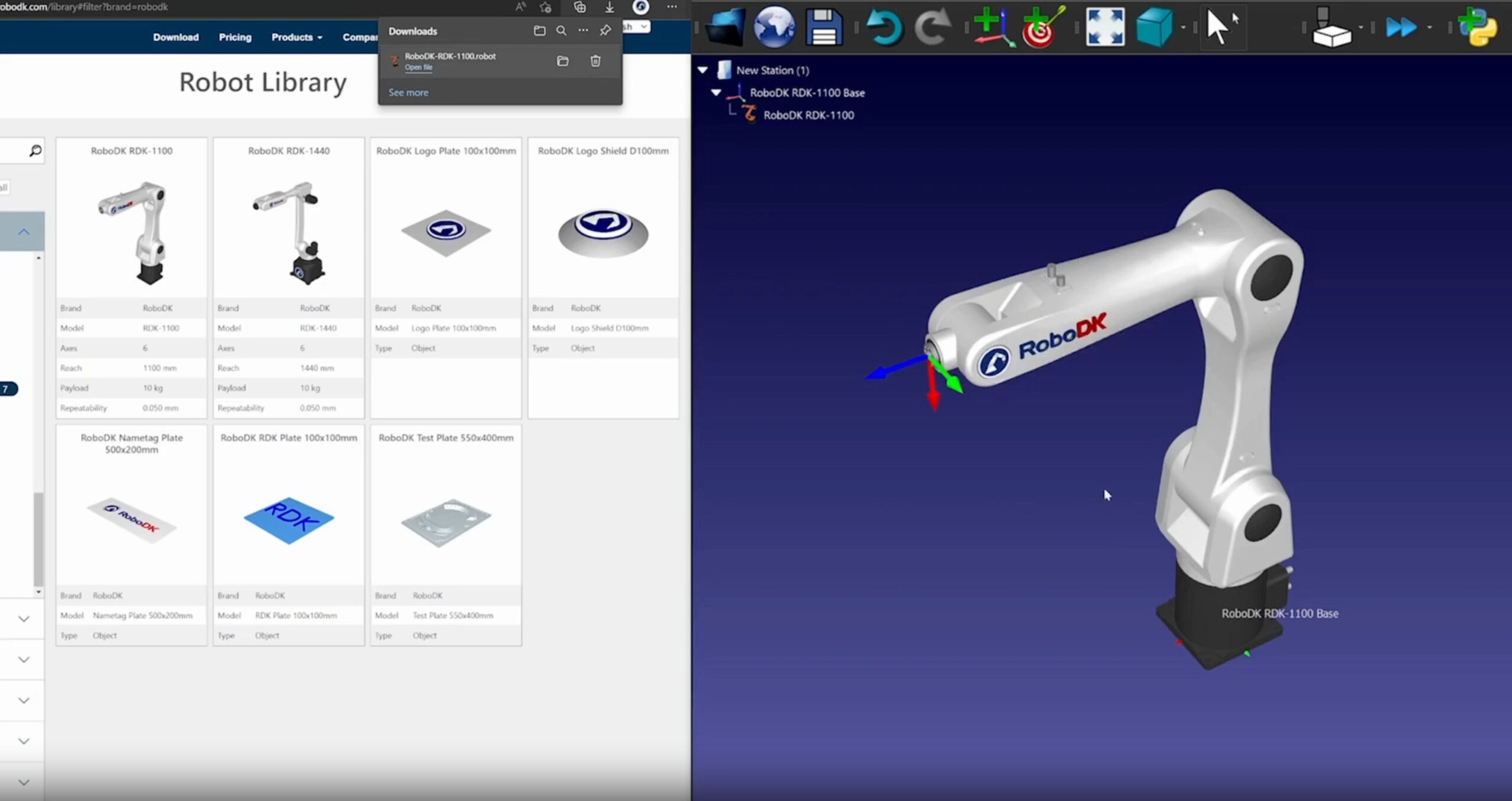 Informacja o współpracy z RoboDK Informacja o współpracy z RoboDK