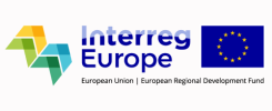Logo Interreg Europe, Unia Europejska, Europejski Fundusz Rozwoju Regionalnego.