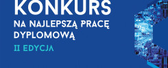 Plakat konkursu "HI-TECH KONKURS NA NAJLEPSZĄ PRACĘ DYPLOMOWĄ II EDYCJA".
