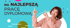 VI edycja konkursu na najlepszą pracę dyplomową. Kobieta wskazuje palcem.