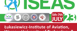 Plakat sympozjum "INTERNATIONAL SYMPOSIUM ON ELECTRIC AVIATION & AUTONOMOUS SYSTEMS" ISEAS 2023.