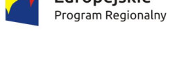 Logo Funduszy Europejskich, Program Regionalny. Trzy gwiazdy: biała, żółta, czerwona na niebieskim tle.