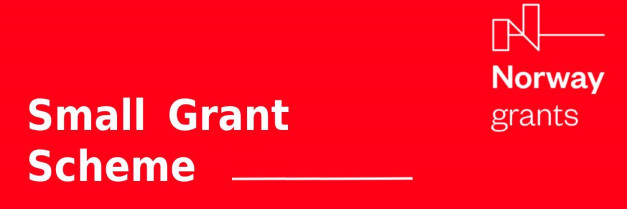 Małe Granty. Logo i tekst "Norway grants". Kontekst: program grantowy.