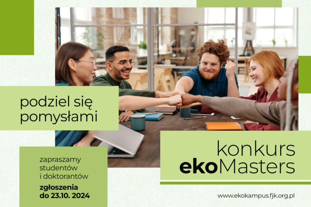 Grupa studentów i doktorantów jednoczy się w geście współpracy. Konkurs ekoMasters zaprasza do zgłoszeń do 23.10.2024.