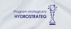 Program strategiczny HYDROSTRATEG z symbolem. Kontekst: materiał promocyjny.