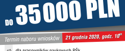 Konkurs na grant do 35 000 PLN. Termin naboru wniosków: 21 grudnia 2020.