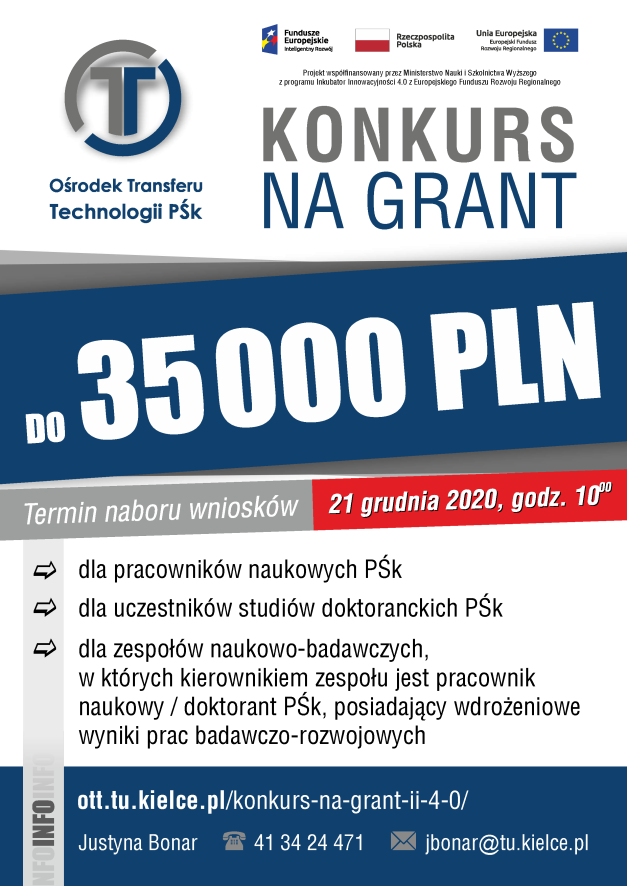 Konkurs na grant do 35 000 PLN. Termin naboru wniosków: 21 grudnia 2020.