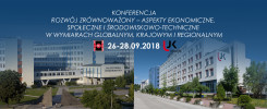 Konferencja "Rozwój zrównoważony" 26-28.09.2018. Budynki Politechniki Świętokrzyskiej i Uniwersytetu Jana Kochanowskiego.