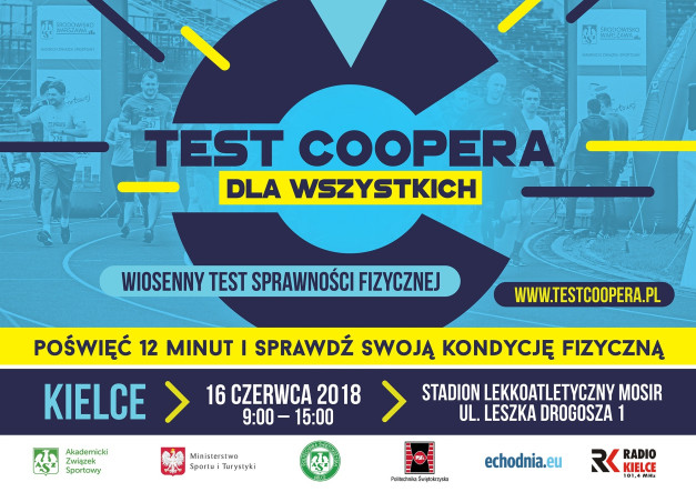Test Coopera dla wszystkich. Wiosenny test sprawności fizycznej w Kielcach 16 czerwca 2018.