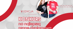 V edycja konkursu na najlepszą pracę dyplomową. Młodzi ludzie w koszulkach z logo Politechniki Świętokrzyskiej.